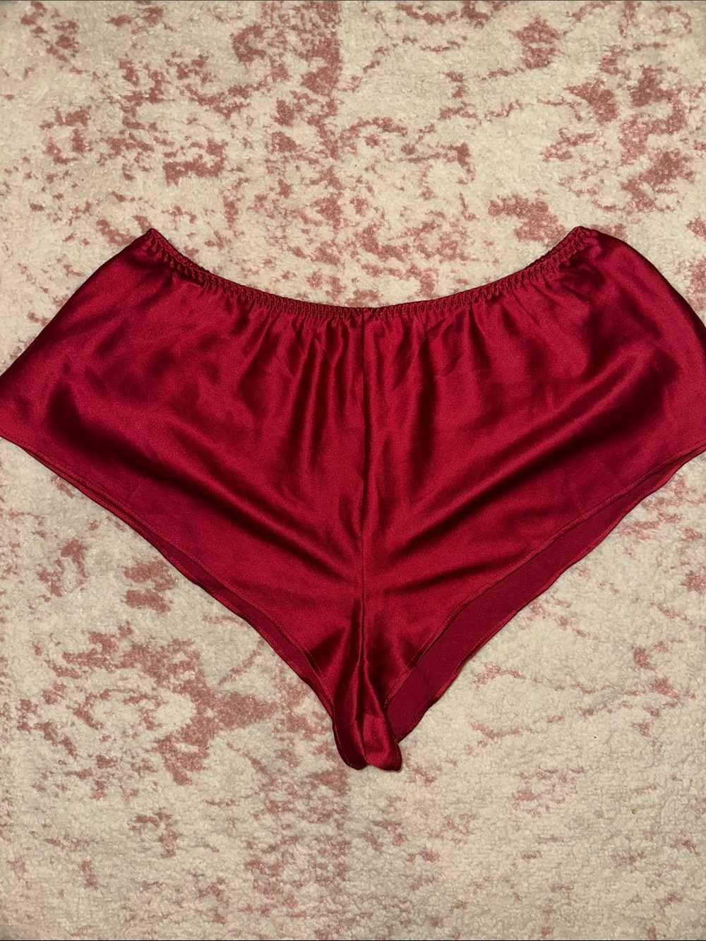 Victoria's Secret Satin Sleep Shorts - Burgundy Red